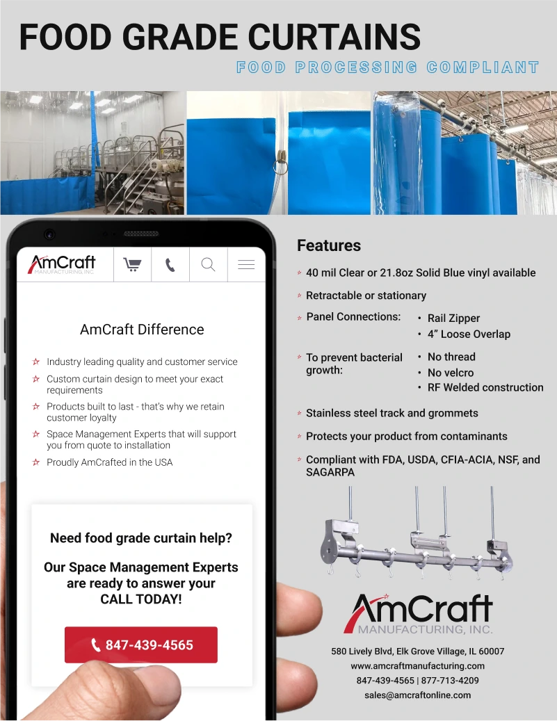 AmCraft Manufacturing Food Grade Curtains Flyer After